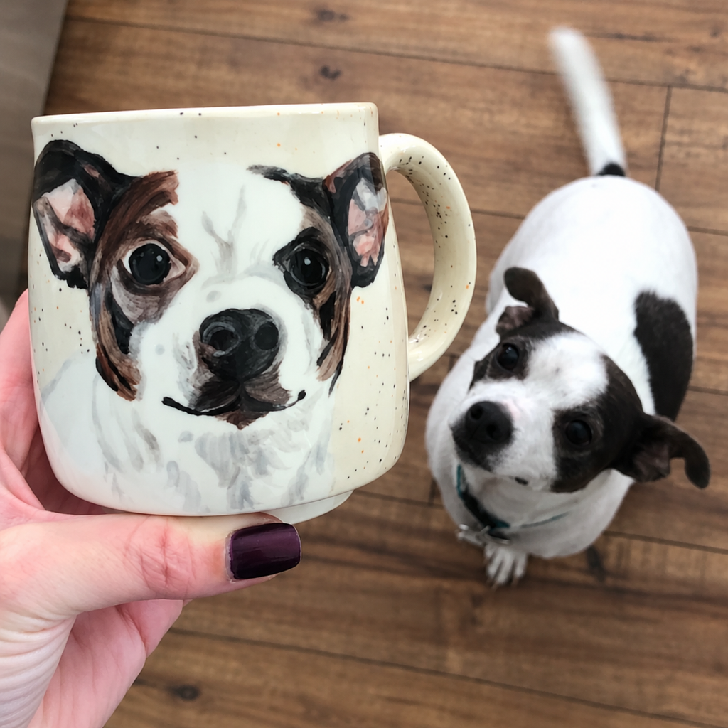 Personalized Pet Portrait Mug | Christmas Gift for Pet Lovers