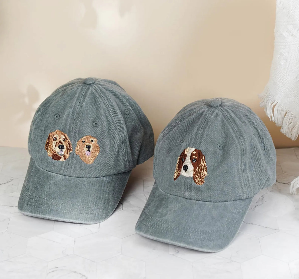 Custom  Cute Pet Portrait Embroidered Baseball Cap