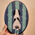 Custom Hand-Painted Pet Portrait Leash Hanger