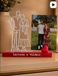 Custom Portrait Night Light with Heart Photo Holder