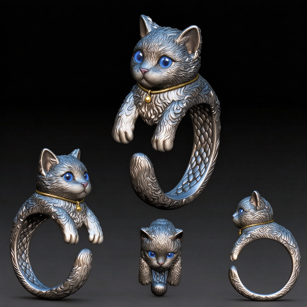 Custom 3D Printed Pet Portrait Ring
