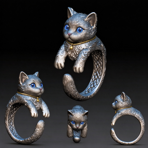 Custom 3D Printed Pet Portrait Ring