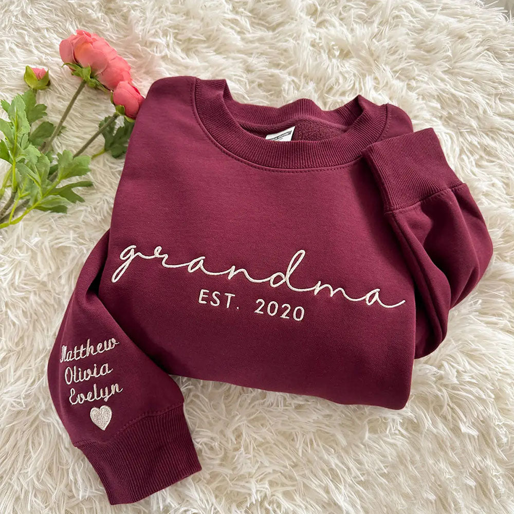 Custom Mama Embroidered Sweatshirt