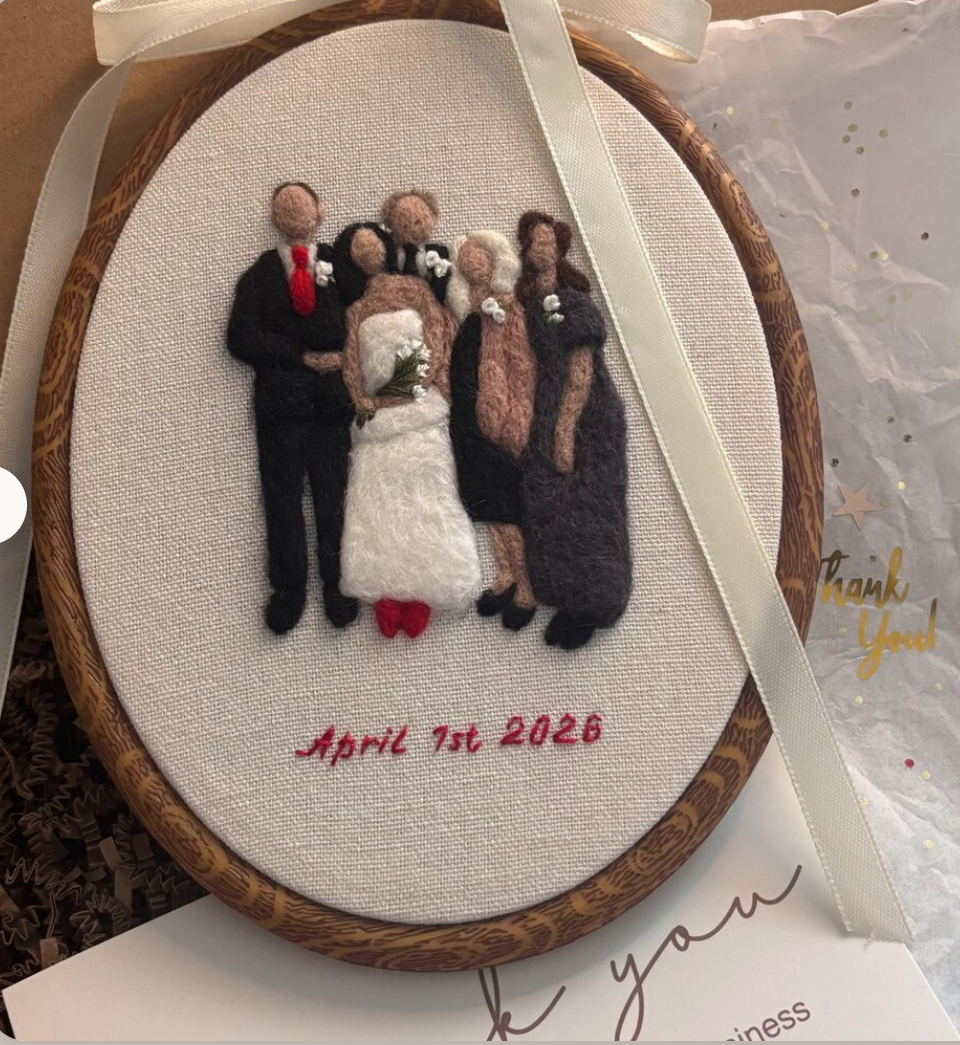 Custom Handmade Wool Felt Portrait Frame