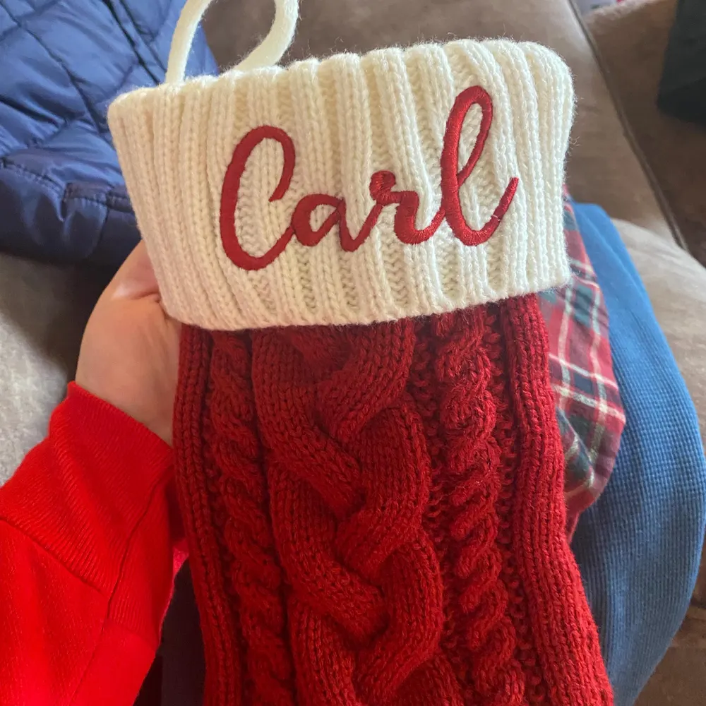 Personalized Cable Knit Christmas Stocking