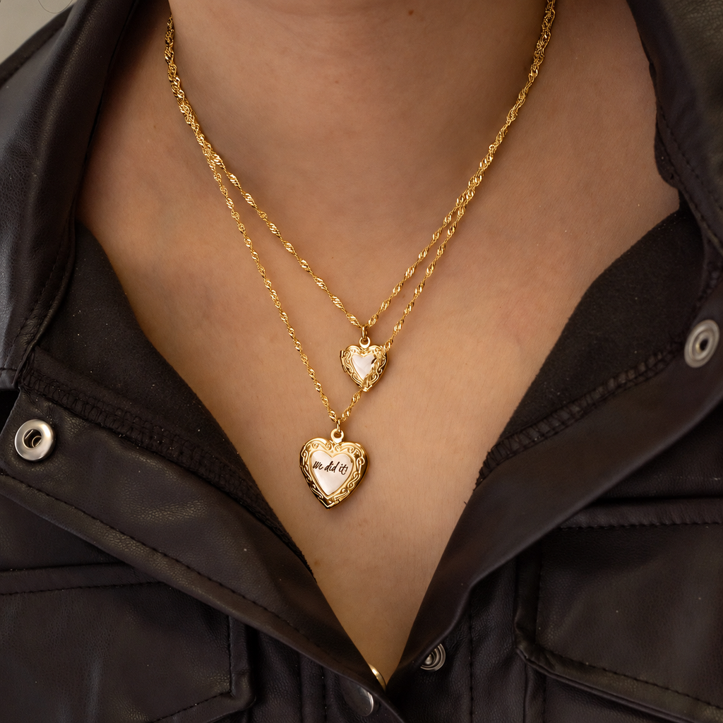 Personalized Photo Heart Locket Necklace