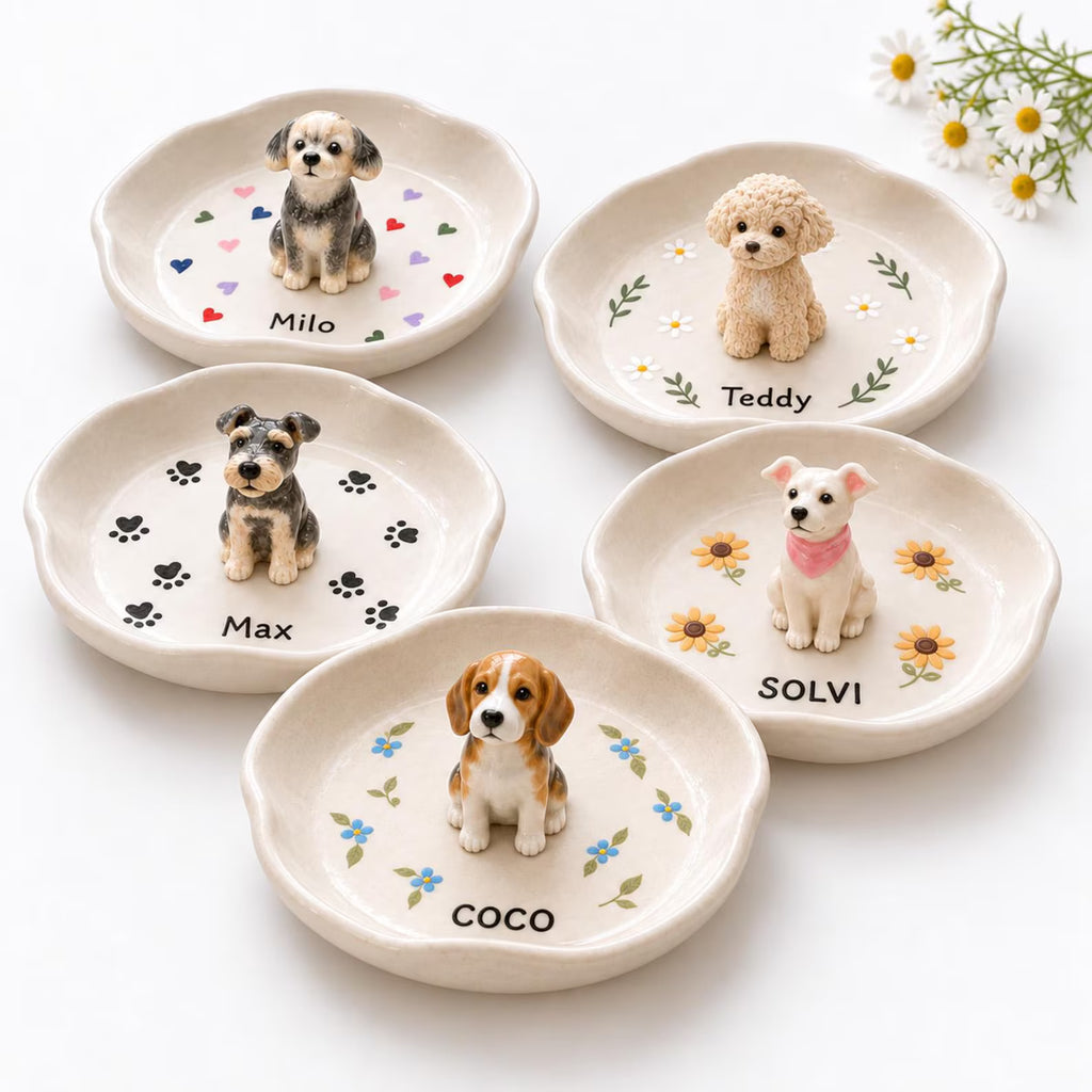 Personalized Pet Portrait Jewelry Dish
