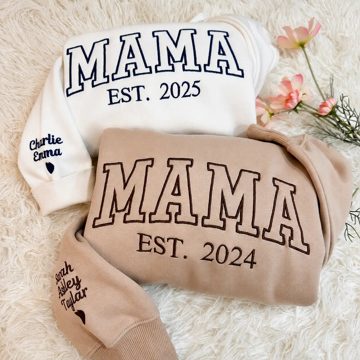 Custom Embroidered Mama Sweatshirt/Hoodie