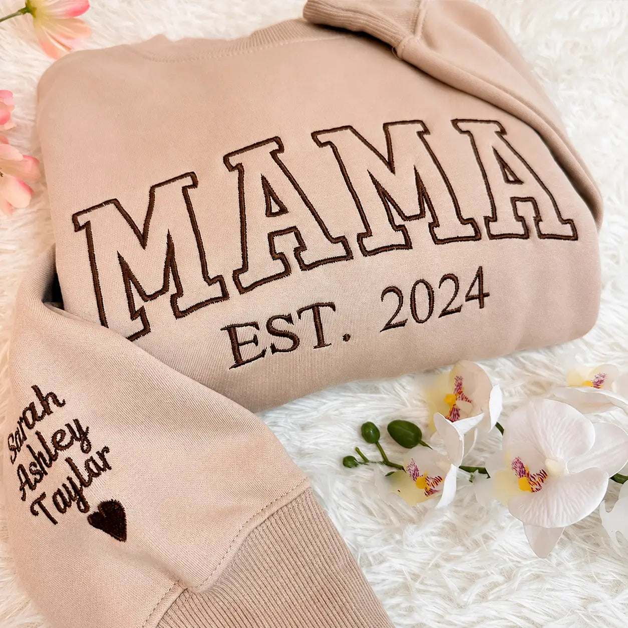 Custom Embroidered Mama Sweatshirt/Hoodie
