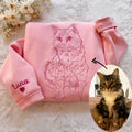 Custom Embroidered Pet Portrait Sweatshirt