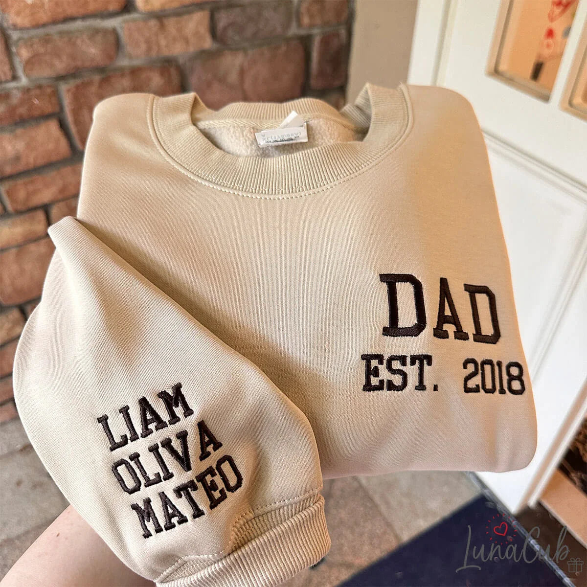 Custom Embroidered DAD Sweatshirt Father's Day Gift