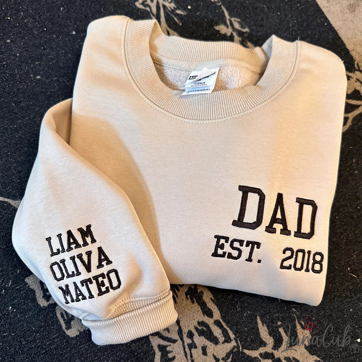 Custom Embroidered DAD Sweatshirt Father's Day Gift