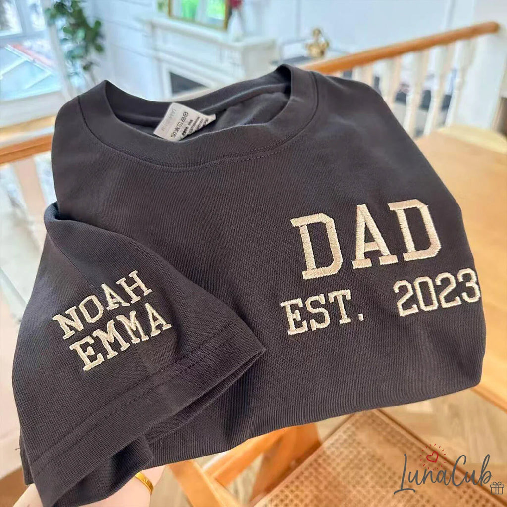 Custom Embroidered DAD Sweatshirt Father's Day Gift