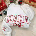Custom Embroidered Mama Bow Sweatshirt