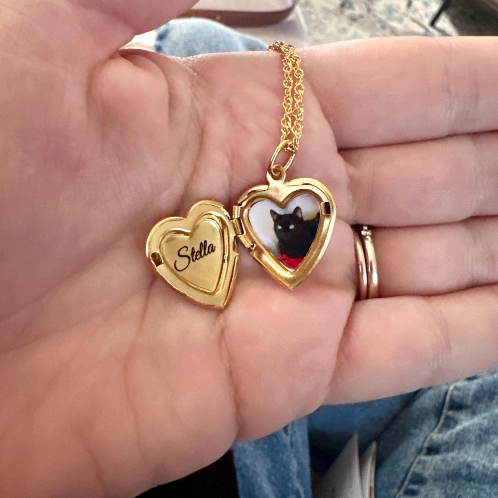 Personalized Photo Heart Locket Necklace