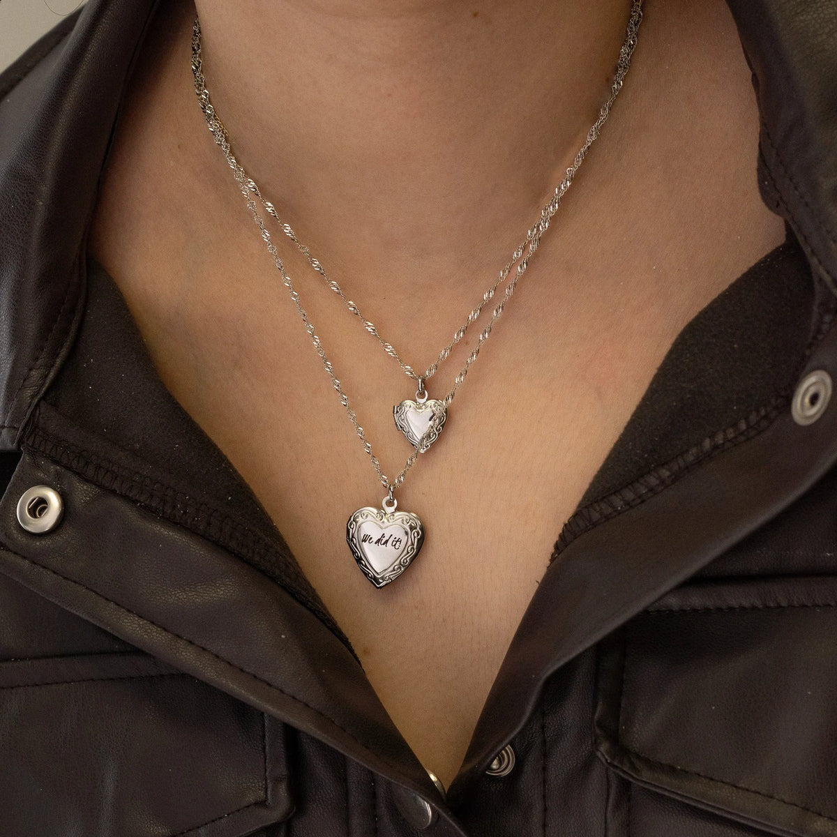 Personalized Photo Heart Locket Necklace