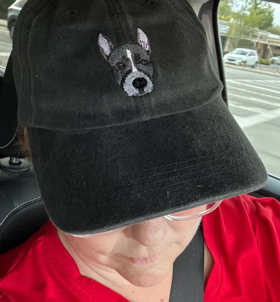 Custom  Cute Pet Portrait Embroidered Baseball Cap