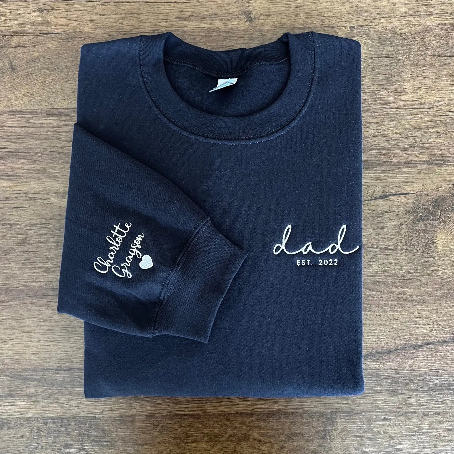 Custom Embroidered DAD Sweatshirt Gift For Dad