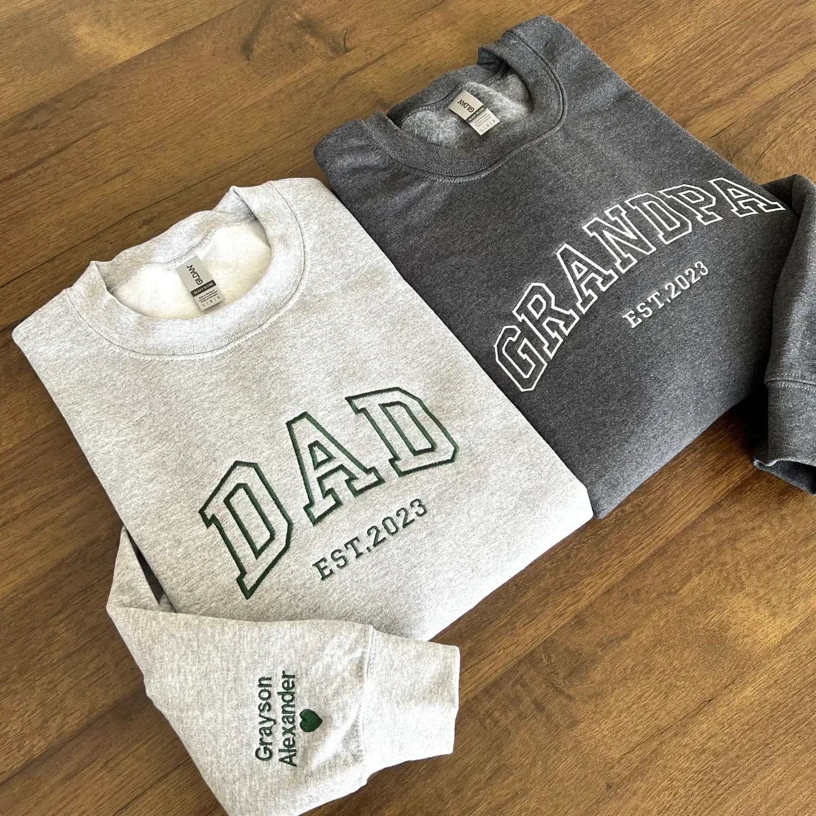 Custom Embroidered DAD/GRANDPA Sweatshirt Gift For Dad