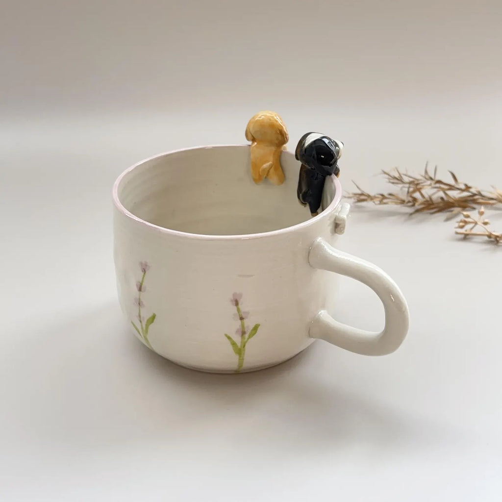 Personalized Handmade Pet Mug-Hidden Animal Coffee Mug-Gift For Dog Cat Owner